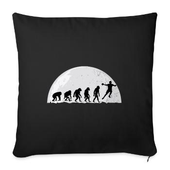 Handball Evolution Handballer Ballsport Handballsp - Sofakissenbezug 45 x 45 cm - Schwarz - Vorne