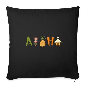 aloha - Sofa pillowcase 17,3'' x 17,3'' (45 x 45 cm) - black - Front