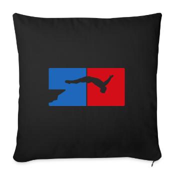Retro Graphic Cliff Diver Cliff Diving Tombstoning - Sofa pillowcase 17,3'' x 17,3'' (45 x 45 cm) - black - Front
