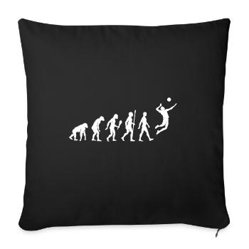 Lustige Volleyball Evolution Volleyball Spieler - Sofakissenbezug 45 x 45 cm - Schwarz - Vorne