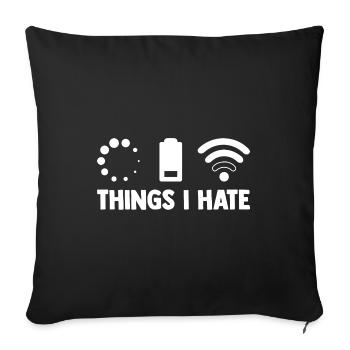 Things I Hate Programmer Coder Coding Developer So - Sofakissenbezug 45 x 45 cm - Schwarz - Vorne