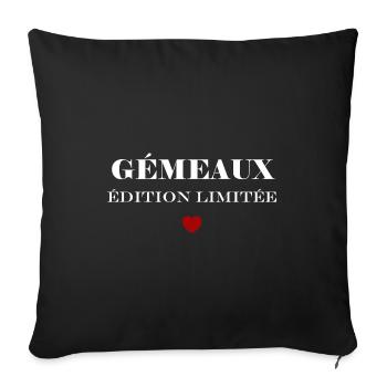 gémeaux - Housse de coussin décorative 45 x 45 cm - noir - Devant