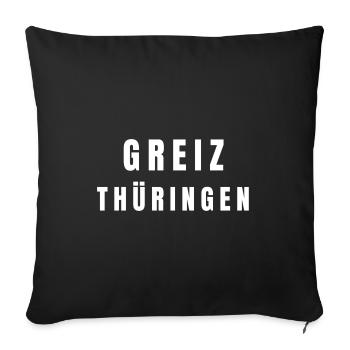 Holzminden, Basse-Saxe - Housse de coussin décorative 45 x 45 cm - noir - Devant