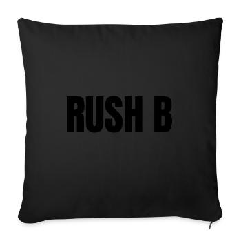 RUSH B - Sofakissenbezug 45 x 45 cm - Schwarz - Vorne