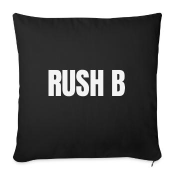 RUSH B - Sofakissenbezug 45 x 45 cm - Schwarz - Vorne