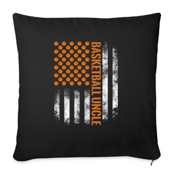 Meilleur basketteur oncle cadeau ballsport plaisir - Housse de coussin décorative 45 x 45 cm - noir - Devant
