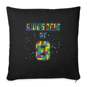 Großartig mit 8 Jahr Geschenk 8. Geburtstag - Sofakissenbezug 45 x 45 cm - Schwarz - Vorne