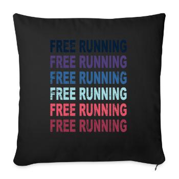 Free Running Parkour Sport Cadeau - Housse de coussin décorative 45 x 45 cm - noir - Devant