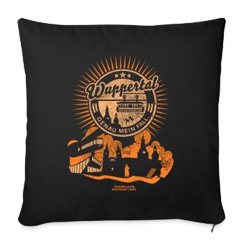 Wuppertal - Sofakissenbezug 45 x 45 cm - Schwarz - Vorne