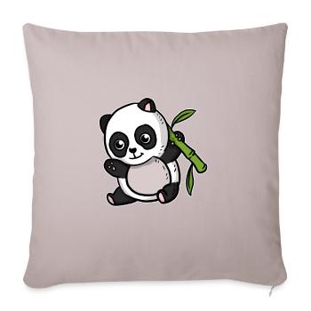 Cute Kawaii Panda Bear - Sofa pillowcase 17,3'' x 17,3'' (45 x 45 cm) - light taupe - Front