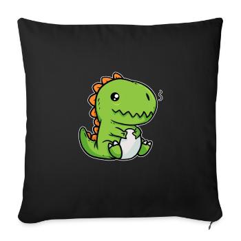 Baby T-Rex Kawaii Dinosaurier Geschenk - Sofakissenbezug 45 x 45 cm - Schwarz - Vorne