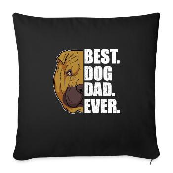 Bester Hunde Papa Shar-Pei Hunde Geschenk - Sofakissenbezug 45 x 45 cm - Schwarz - Vorne