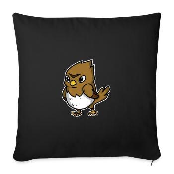 Falke Adler Bussard Vogel Geschenkidee - Sofakissenbezug 45 x 45 cm - Schwarz - Vorne