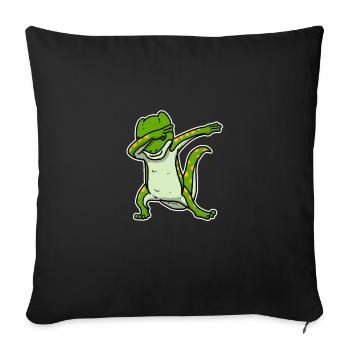 Funny Dabbing Gecko Dab Dance Reptile Lover Gift - Sofa pillowcase 17,3'' x 17,3'' (45 x 45 cm) - black - Front
