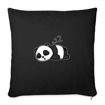 Cute Sleeping Panda Gift Idea - Sofa pillowcase 17,3'' x 17,3'' (45 x 45 cm) - black - Front