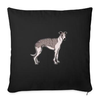 Whippet Hunde Hundehalter Geschenkidee - Sofakissenbezug 45 x 45 cm - Schwarz - Vorne