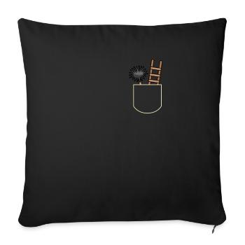 Chimney Brush In The Pocket Sweeper Gift Idea - Sofa pillowcase 17,3'' x 17,3'' (45 x 45 cm) - black - Front