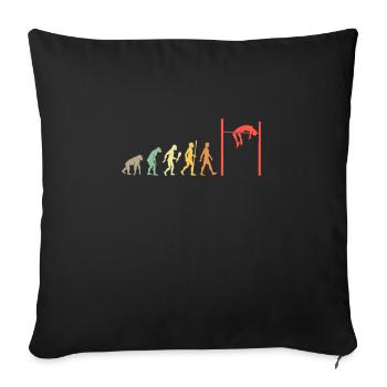 Vintage Hochsprung Evolution Athlet Geschenkidee - Sofakissenbezug 45 x 45 cm - Schwarz - Vorne