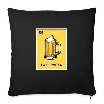 Mexique Lottery Bingo Jeu de cartes de jeu - Housse de coussin décorative 45 x 45 cm - noir - Devant