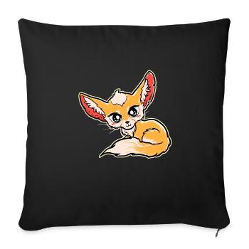 Renards renards - Housse de coussin décorative 45 x 45 cm - noir - Devant