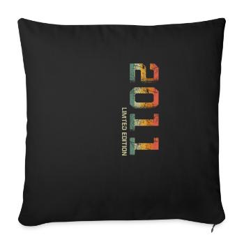 Cadeau 11e anniversaire 11 Édition Limitée 2011 - Housse de coussin décorative 45 x 45 cm - noir - Devant