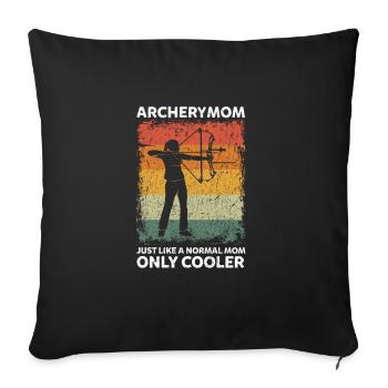 Vintage Archery Mom Like A Normal Mom Only Cooler - Sofa pillowcase 17,3'' x 17,3'' (45 x 45 cm) - black - Front