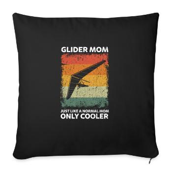 Vintage Glider Mom Like A Normal Mom Only Cooler - Sofa pillowcase 17,3'' x 17,3'' (45 x 45 cm) - black - Front