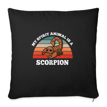 Araignées Scorpion Mon animal spirituel est un scorpion - Housse de coussin décorative 45 x 45 cm - noir - Devant