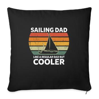 Retro Sailing Dad Like A Regular Dad But Cooler - Sofa pillowcase 17,3'' x 17,3'' (45 x 45 cm) - black - Front