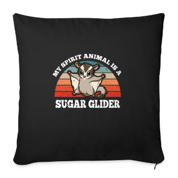 Bag Glider My Spirit Animal est un sugar glider - Housse de coussin décorative 45 x 45 cm - noir - Devant