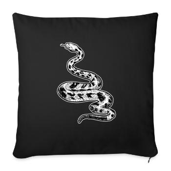 Serpents à sonnettes Serpents Reptiles Amateurs - Housse de coussin décorative 45 x 45 cm - noir - Devant