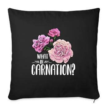Fleuriste Amateurs de fleurs Œillets Fleurs Jardinier - Housse de coussin décorative 45 x 45 cm - noir - Devant
