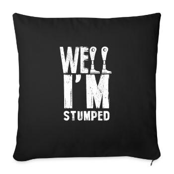 Well I'm Stumped Amputation Amputee Prosthetic Leg - Sofa pillowcase 17,3'' x 17,3'' (45 x 45 cm) - black - Front