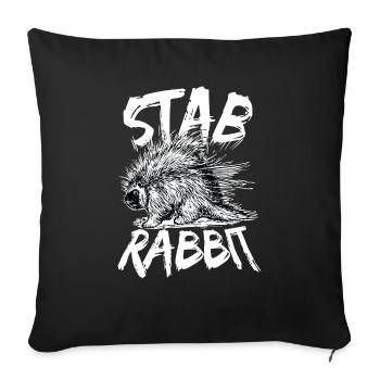 Funny Stab Rabbit Rodent Porcupine - Sofa pillowcase 17,3'' x 17,3'' (45 x 45 cm) - black - Front