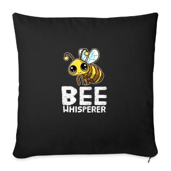 Funny Bee Lover Bee Whisperer - Sofa pillowcase 17,3'' x 17,3'' (45 x 45 cm) - black - Front