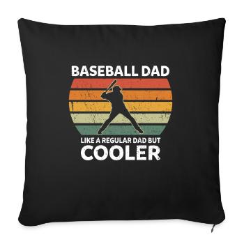 Retro Baseball Dad Like A Regular Dad But Cooler - Sofa pillowcase 17,3'' x 17,3'' (45 x 45 cm) - black - Front