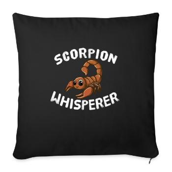 Scorpion Chuchoteur Animaux Amoureux des animaux Scorpion - Housse de coussin décorative 45 x 45 cm - noir - Devant