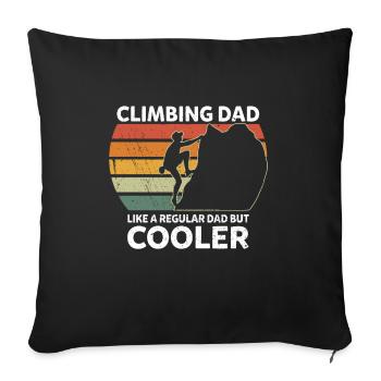 Retro Climbing Dad Like A Regular Dad But Cooler - Sofa pillowcase 17,3'' x 17,3'' (45 x 45 cm) - black - Front