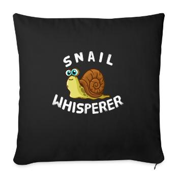 Escargots Whisperer Animaux Amoureux des animaux Escargots - Housse de coussin décorative 45 x 45 cm - noir - Devant