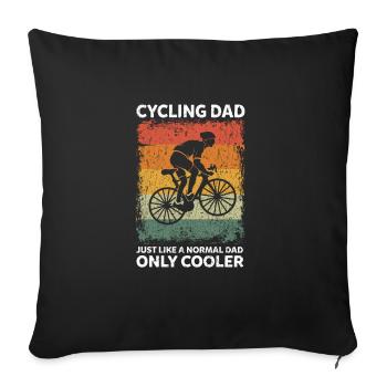 Vintage Cycling Dad Like A Normal Dad Only Cooler - Sofa pillowcase 17,3'' x 17,3'' (45 x 45 cm) - black - Front