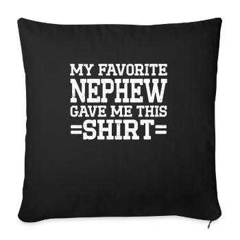 Meilleur oncle Meilleure tante Neveux Nièces Cadeaux - Housse de coussin décorative 45 x 45 cm - noir - Devant