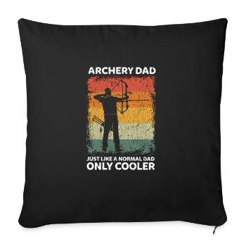 Vintage Archery Dad Like A Normal Dad Only Cooler - Sofa pillowcase 17,3'' x 17,3'' (45 x 45 cm) - black - Front
