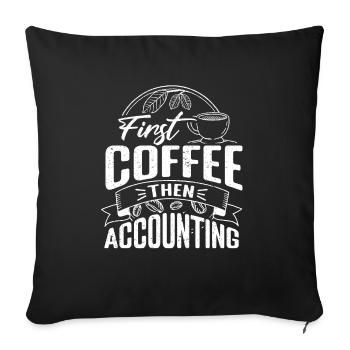 Drôles de comptables Dictons Impôts - Housse de coussin décorative 45 x 45 cm - noir - Devant