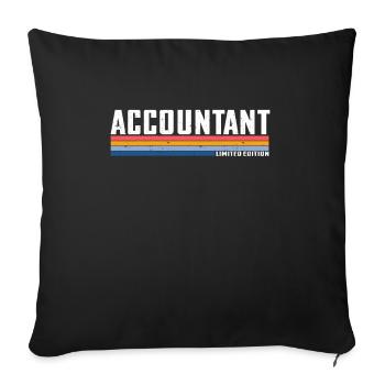 Drôle de dicton comptable Impôts de bureau des impôts - Housse de coussin décorative 45 x 45 cm - noir - Devant