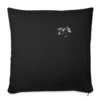 Dandelion - Sofa pillowcase 17,3'' x 17,3'' (45 x 45 cm) - black - Front