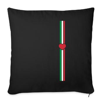 Italy flag line vertical - Sofa pillowcase 17,3'' x 17,3'' (45 x 45 cm) - black - Front