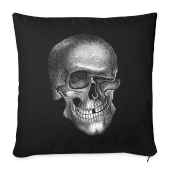 Winking Skull - Skull - Sofa pillowcase 17,3'' x 17,3'' (45 x 45 cm) - black - Front