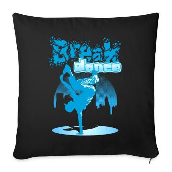 City breakdance - Sofa pillowcase 17,3'' x 17,3'' (45 x 45 cm) - black - Front