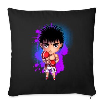 Boxing Chibi - Sofa pillowcase 17,3'' x 17,3'' (45 x 45 cm) - black - Front