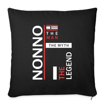 Nonno The Man The Legend - Sofa pillowcase 17,3'' x 17,3'' (45 x 45 cm) - black - Front